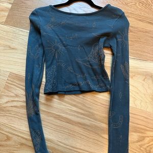 Free people waffle crop top - XS